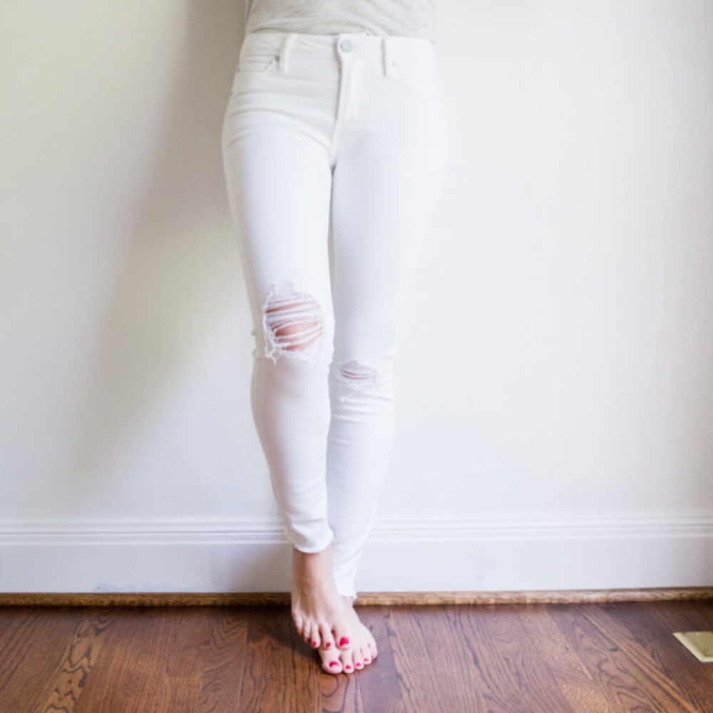 Articles of Society white distressed denim jeans